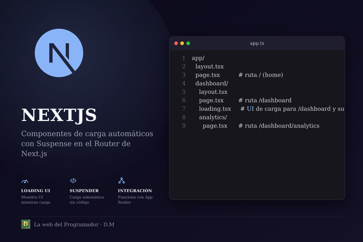 Entendé loading.tsx en Next.js App Router: UI de carga automática con Suspense