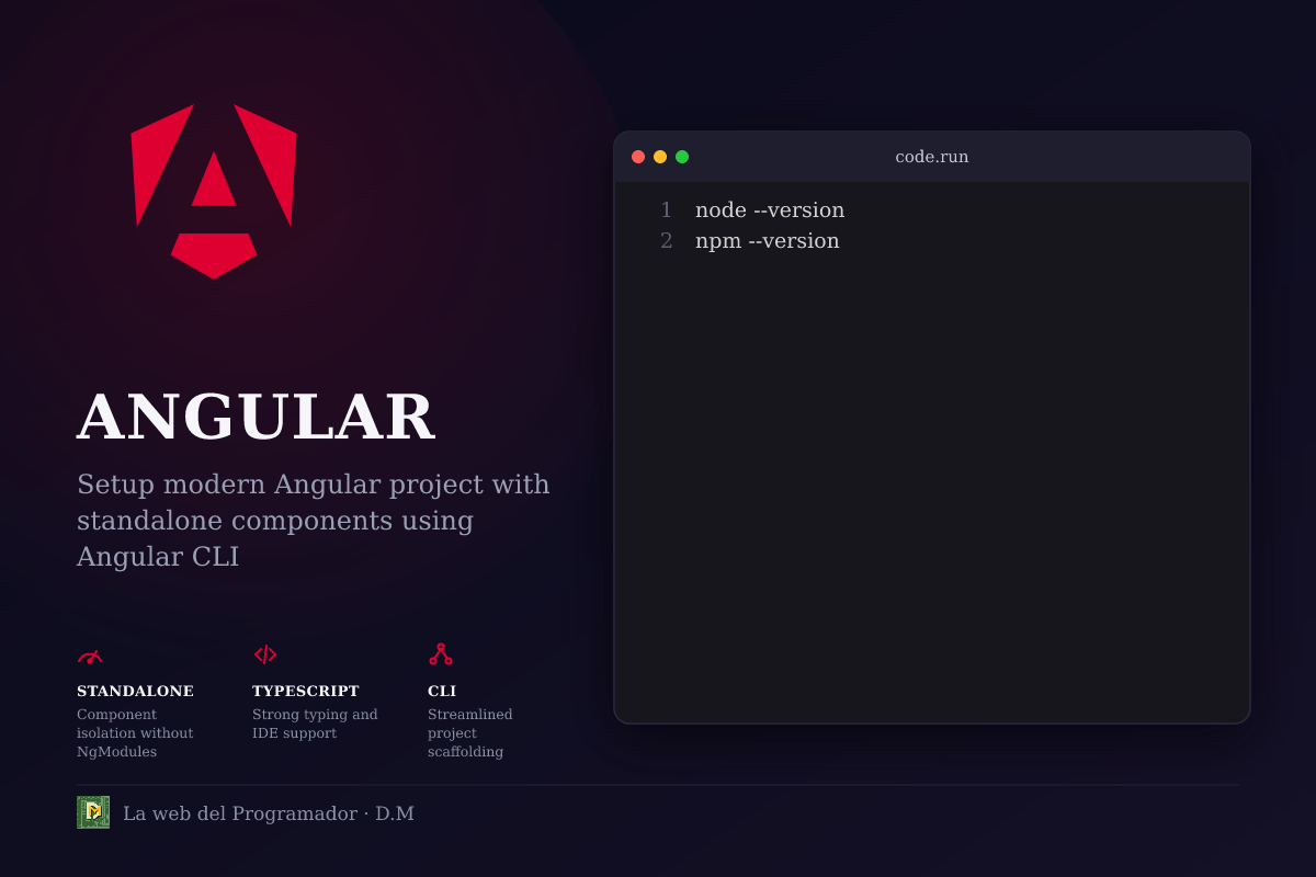 Setup de un Proyecto Angular Moderno con Componentes Standalone y Angular CLI