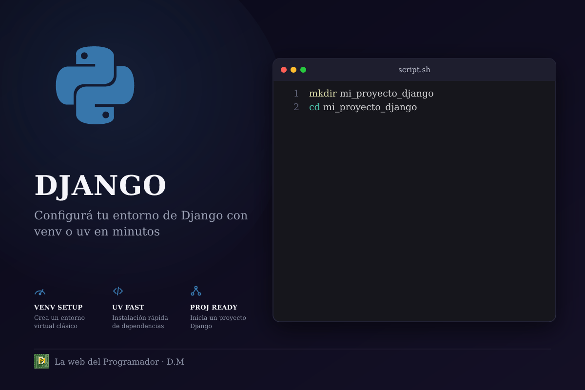 Django desde cero: Guía definitiva para instalarlo usando venv o uv