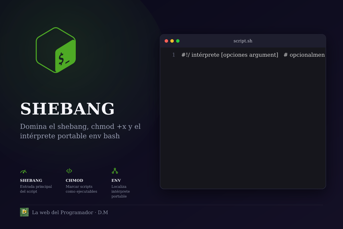 Entendiendo el shebang, chmod +x y por qué #!/usr/bin/env bash es más portable