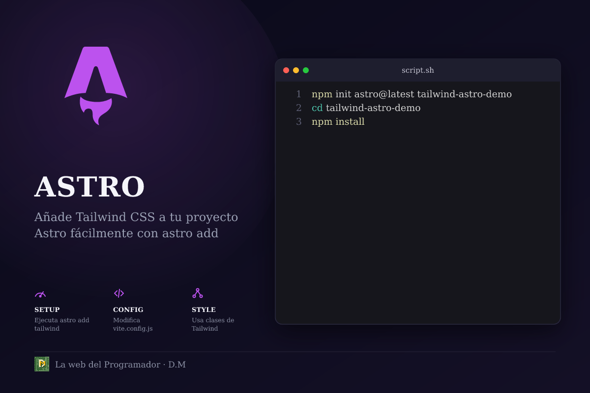 Cómo integrar Tailwind CSS en un proyecto Astro usando astro add