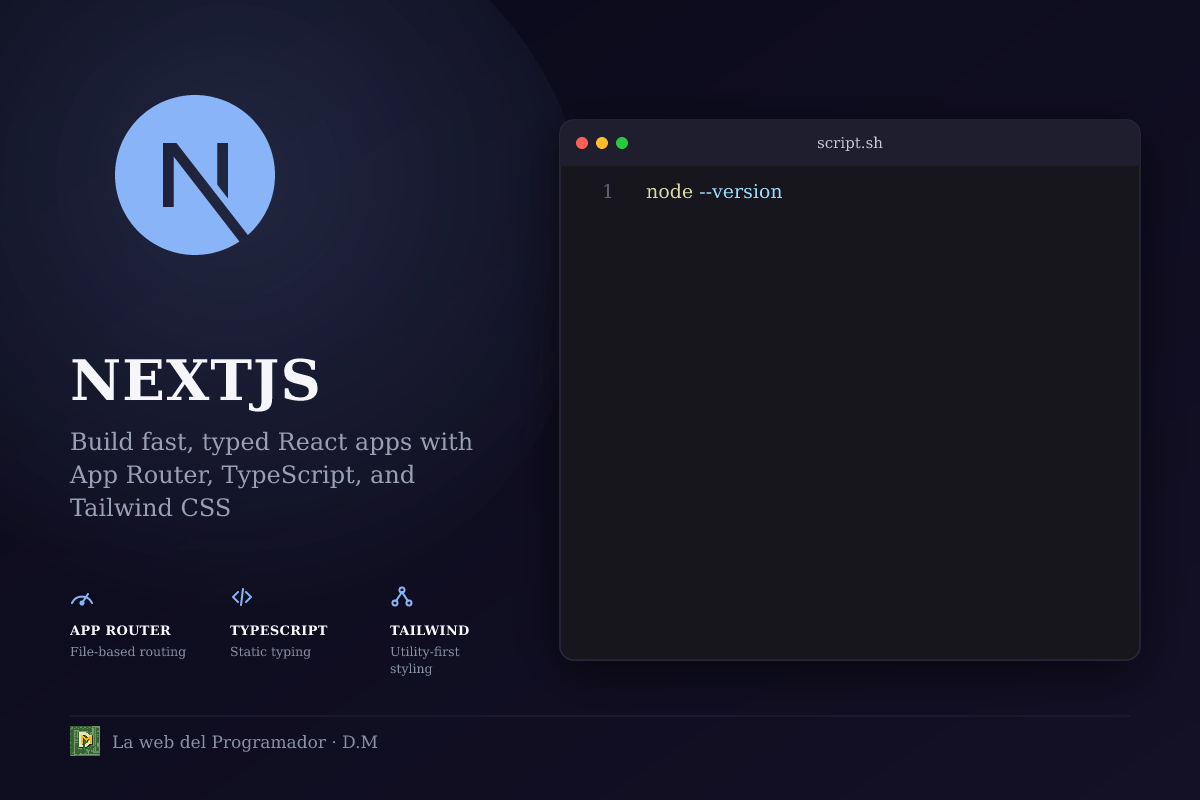 Setup moderno de Next.js con App Router, TypeScript y Tailwind CSS