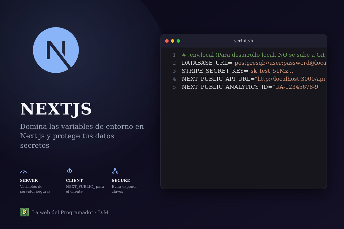 Dominá las variables de entorno en Next.js: El secreto de NEXT_PUBLIC_ y la seguridad de tus datos