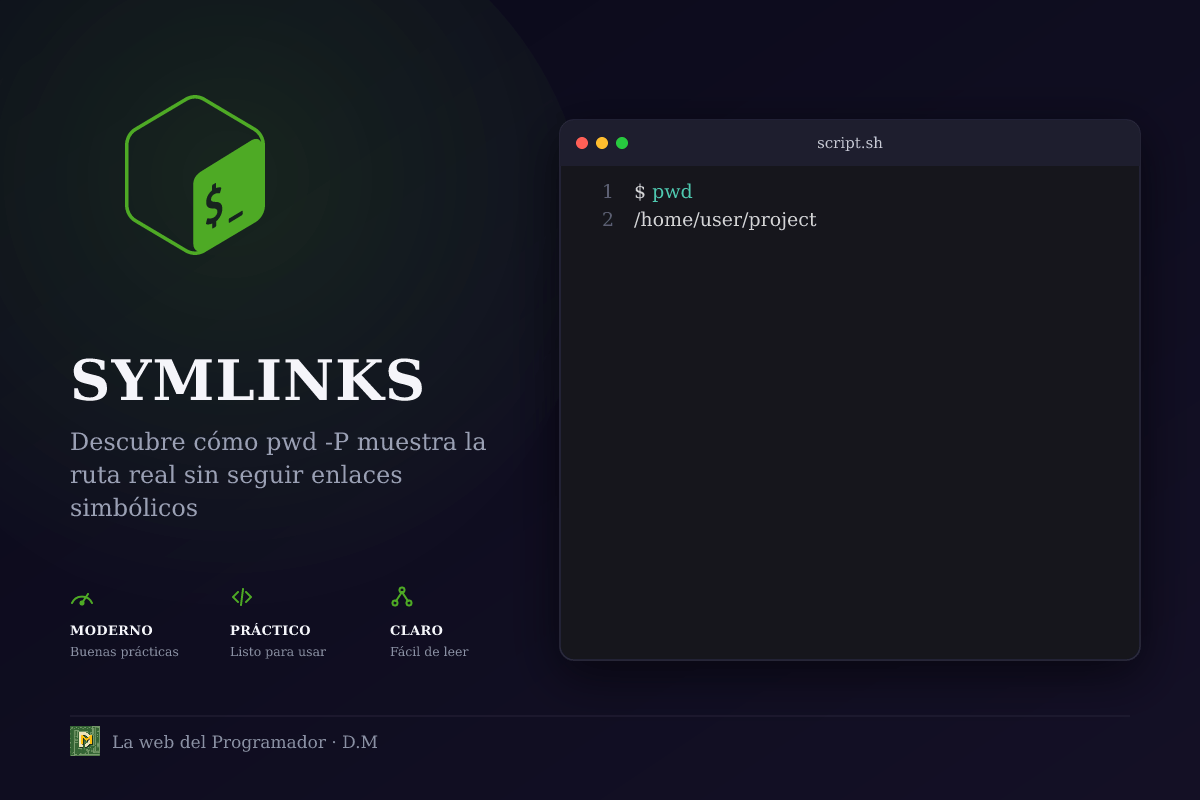 pwd -P: Cómo resolver symlinks y obtener rutas físicas en Bash