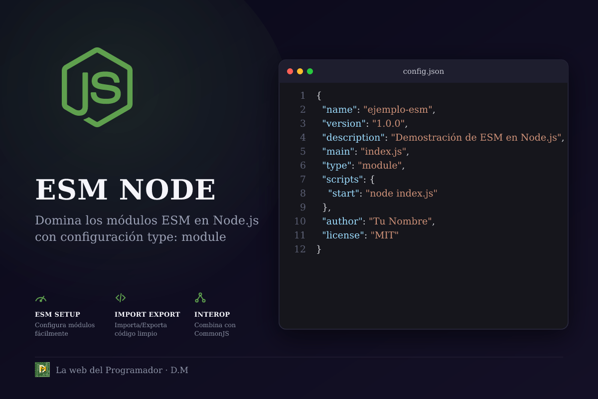 Dominá los Módulos ESM en Node.js con 'type': 'module'