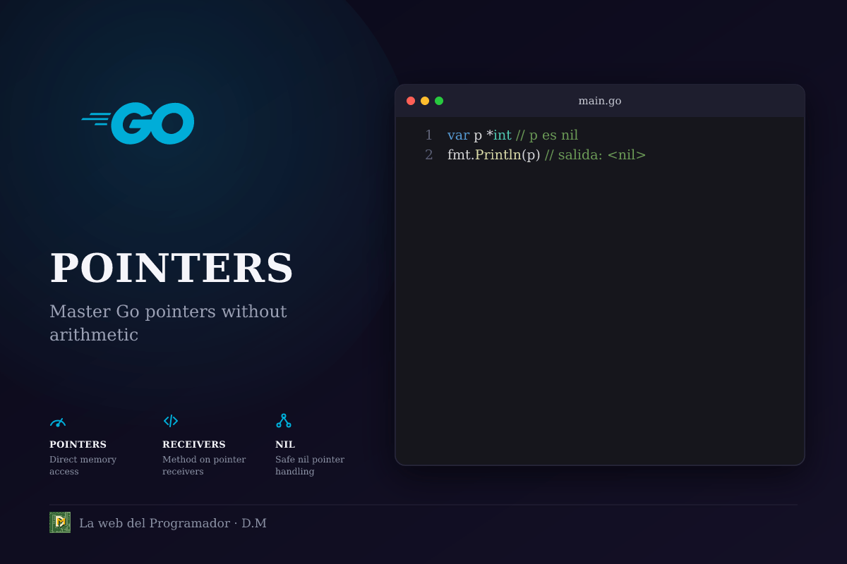 Punteros en Go sin aritmética: & y *, cuándo usarlos y cuándo no