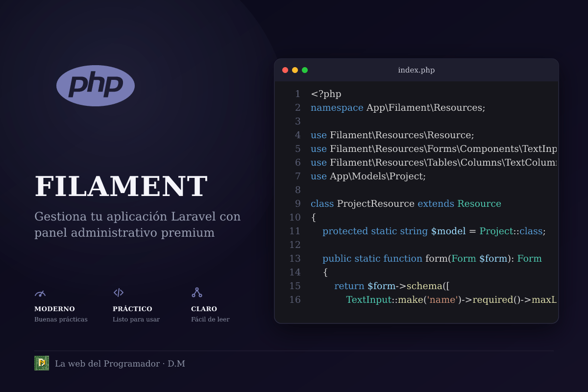Filament 2026 · El Panel Enterprise del Stack TALL con Features Premium