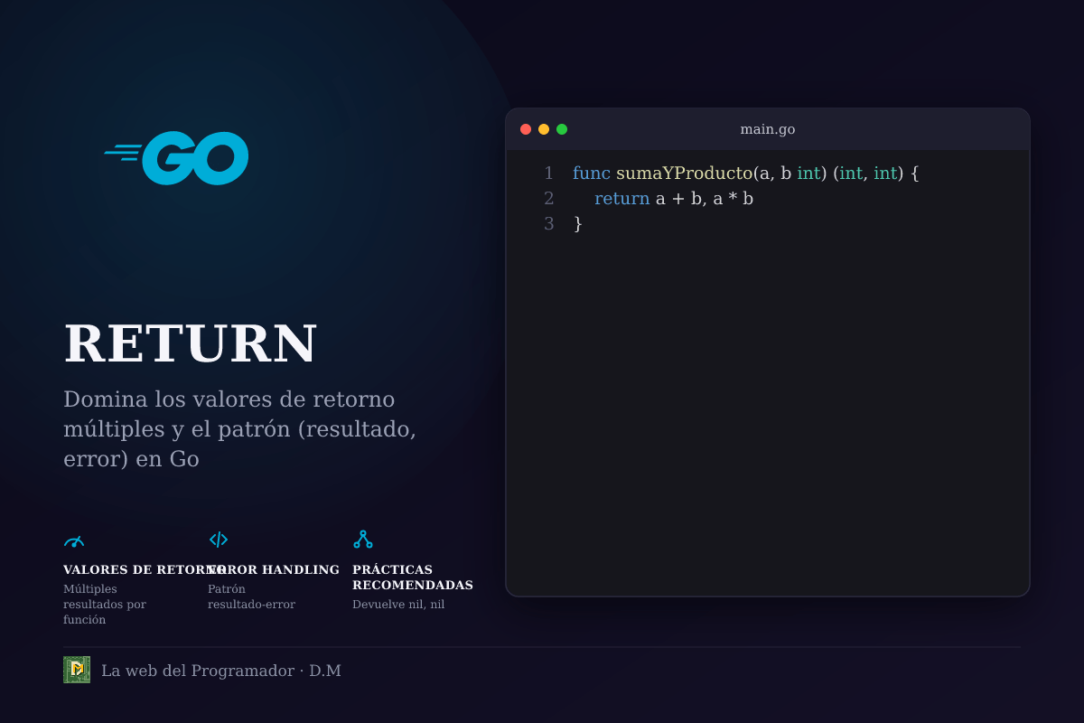 Funciones en Go con múltiples valores de retorno y el patrón (result, error)
